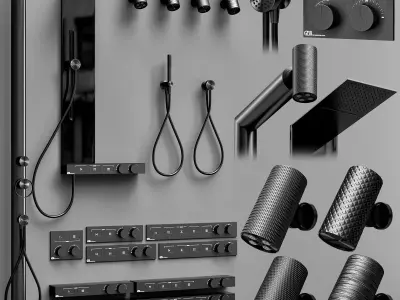 Gessi Hi-Fi and spotwater faucet collection S 3D model