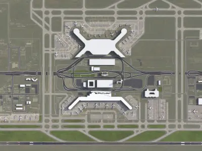 Haikou - Airport - HAK Low-poly 3D model
