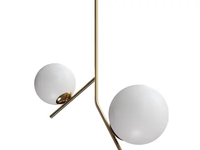  Dione hanging light 2-bulb gold 3D model