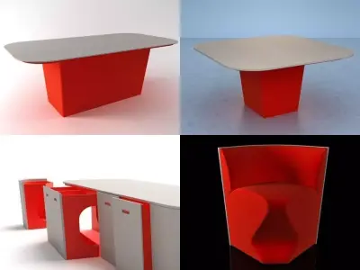 X12 different furniture 3D model