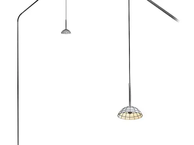 CUPOLINA two floor lamps with shade 3D model