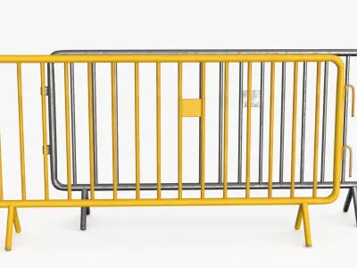 Road Safety Barrier Low-poly 3D model