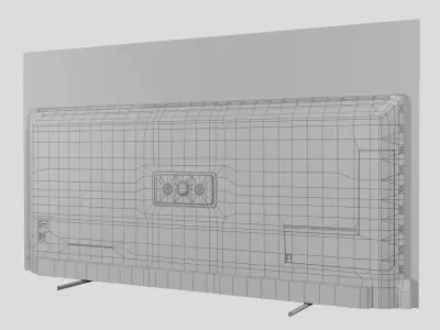 TV Low Poly Ambilight 55 inches Low-poly 3D model