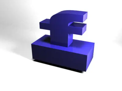 Facebook with holder - 3D print ready - Small size 3D print model