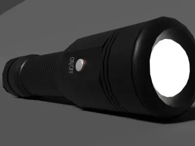 Lowpoly Flashlight for games Free low-poly 3D model
