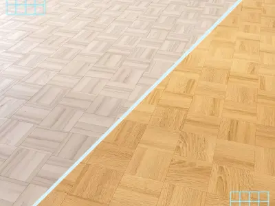 Parquet - Laminate - Wooden floor 2 in 1 Low-poly 3D model 149