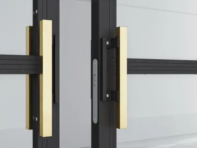 Aluminium door 33 3D model