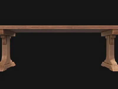 Medieval Market-Table Free 3D model