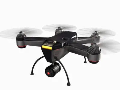 Tactical Drone Low-poly 3D model