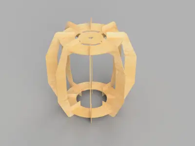 Simple Structure Stylish Home Chandelier Free low-poly 3D model