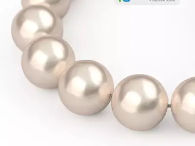 16 Pearl Materials with KeyShot Scene for Jewelry Design 3D model