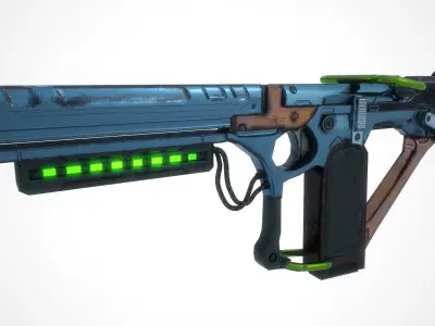 Sci Fi Gun Low-poly 3D model