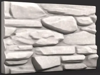 Stone Wall Cap Piece Module 3D print model purchase