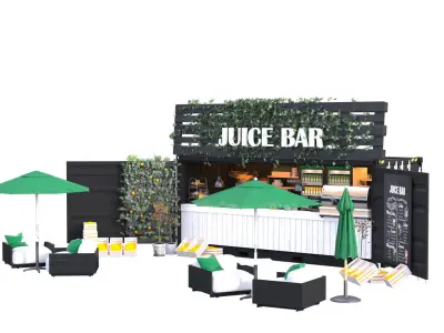 Container Juice Cafe 3D model