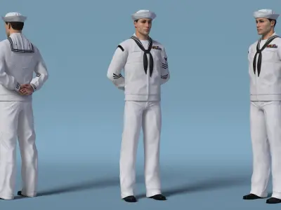  US Navy Sailor Standing Pose 