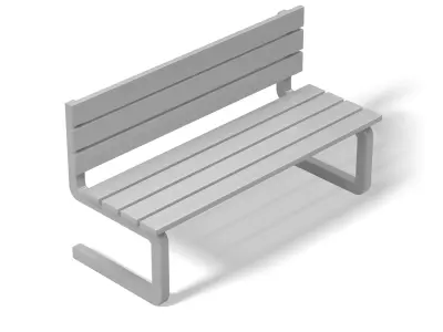 Bench 01 Low-poly 3D model get
