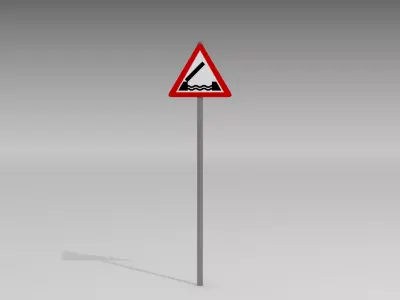 Mobile bridge sign 3D model
