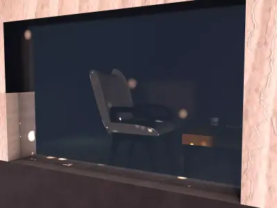 room chair with window 3D model