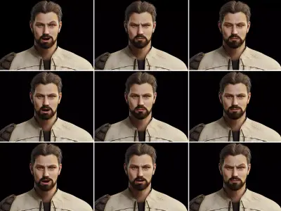 Kyle Katarn Low-poly 3D model