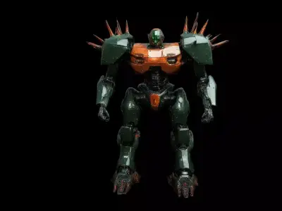 Robots Pack 10 Low-poly 3D model
