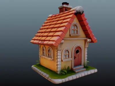 Mediaval fantasy house  3D model