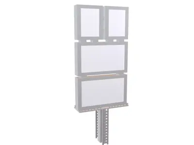 Voxel Advertising Banner v3 001 Low-poly 3D model