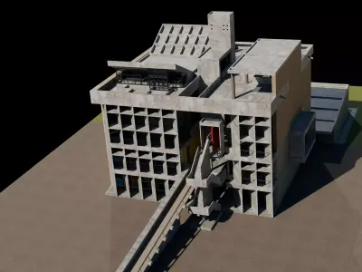 Millowners Association Building in Ahmedabad by Le Corbusier 3D model