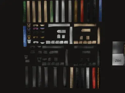 Roman and Greek columns 247 assets game ready low poly PBR Low-poly 3D model