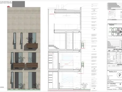Edificio residencial en la playa Low-poly 3D model