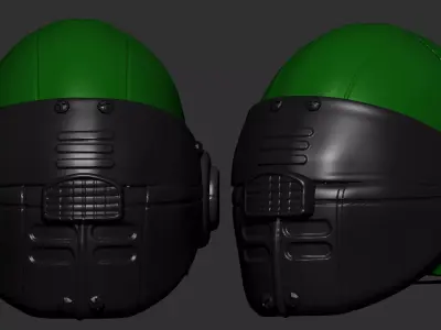 helmet high poly sculpt 3d printable ver 7 3D model 3D model 111
