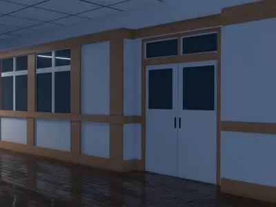 Schools Hole Low-poly 3D model