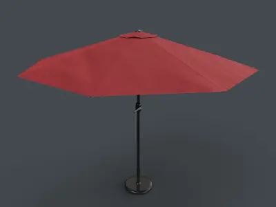 PBR Traditional Parasol Low-poly 3D model