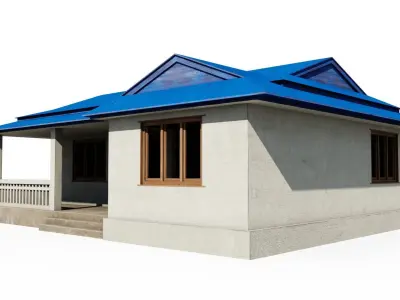 Sturdy House Low-poly 3D model