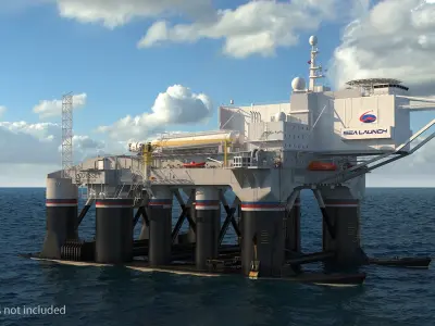  Floating Launch Platform Odyssey Rigged 