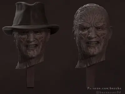 Freddy Krueger Bust 3D print model