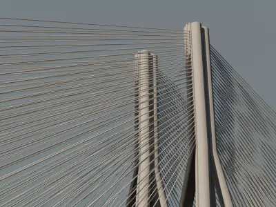 Bandra Worli Sea Link 3D Model 3D model