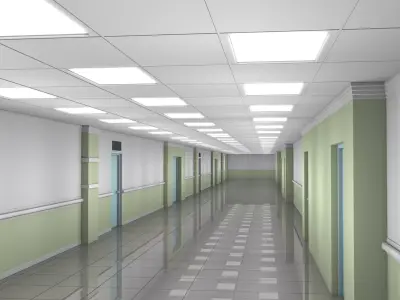Apartment Corridor Interior 3D model