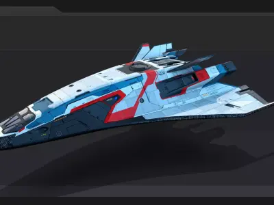 ARES 8 - Shuttle  Low-poly 3D model