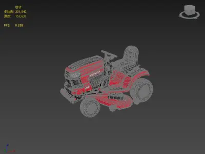 Next generation lawn mower Low-poly 3D model