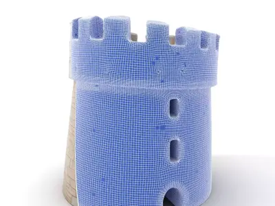 Stone Castle Tower model pack Low-poly 3D model