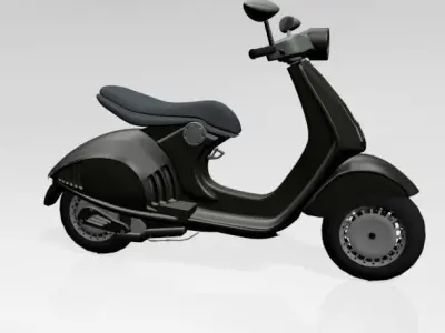 Vespa Scooter 01 3D model
