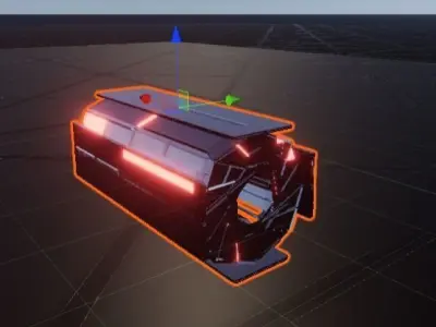 PBR Turret with custom shaders Free 3D model