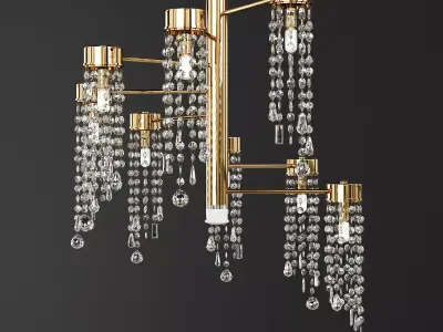 CREATIVE BRASS DIAMOND CHANDELIER Low-poly 3D model purchase