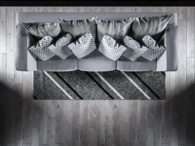 Sofa set - Interior Furniture 09 3D model