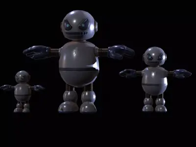 Minirobotic5Pack3 Low-poly 3D model