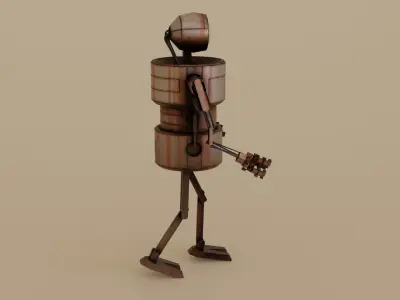 Robot II Low-poly 3D model