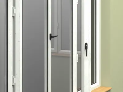 UPVC window with frame Free 3D model