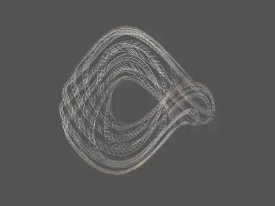 Abstract Ring Sphere v2 002 Low-poly 3D model