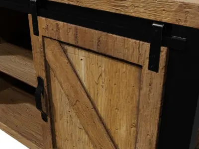 TV Stands Rustic Low-poly 3D model