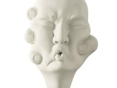 Sculpture clay face 3D model